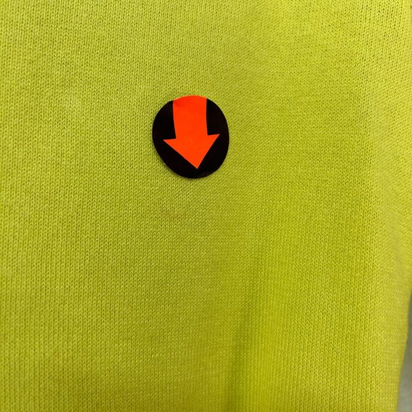 Michael Simon VTG Womens yellow green Sequin Beach Island Huts Cardigan medium - Picture 14 of 16